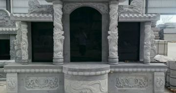 宿州 芝麻灰高档墓碑，土墓，可定制