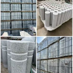 宿州 芝麻白花岗岩挡车柱、隔离柱多少钱