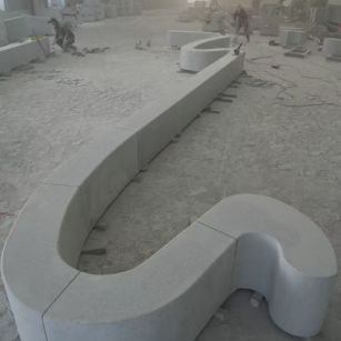 宿州 花岗岩整石坐凳拼装