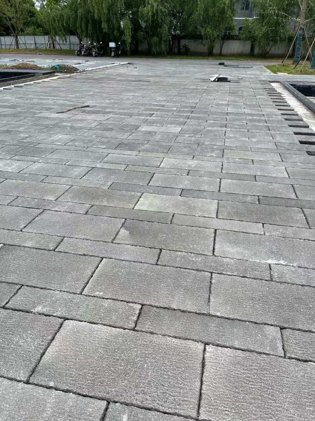 宿州 工地仿古石铺装现场实拍