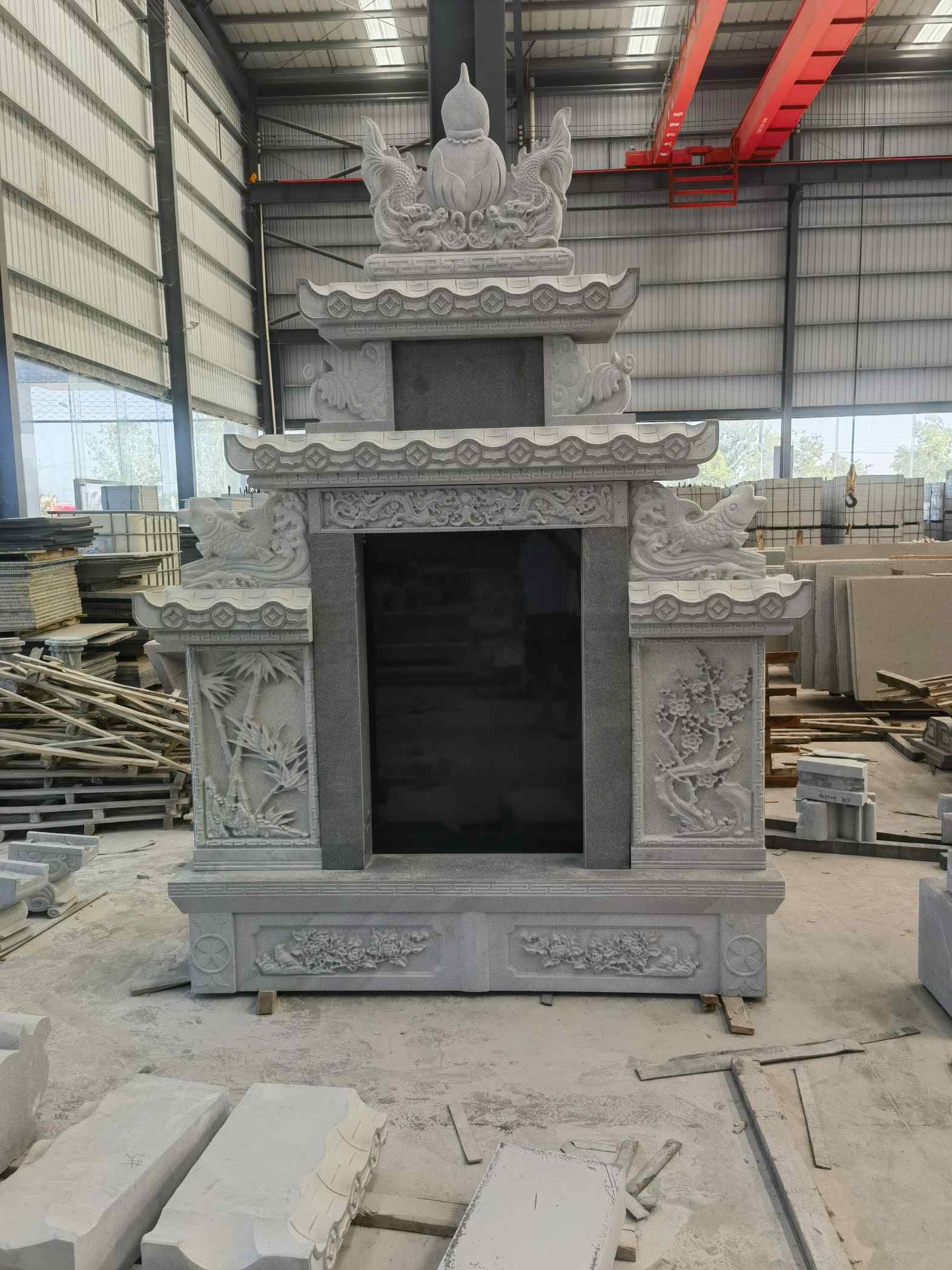 宿州 芝麻灰高档墓碑、土墓，一套也支持定做