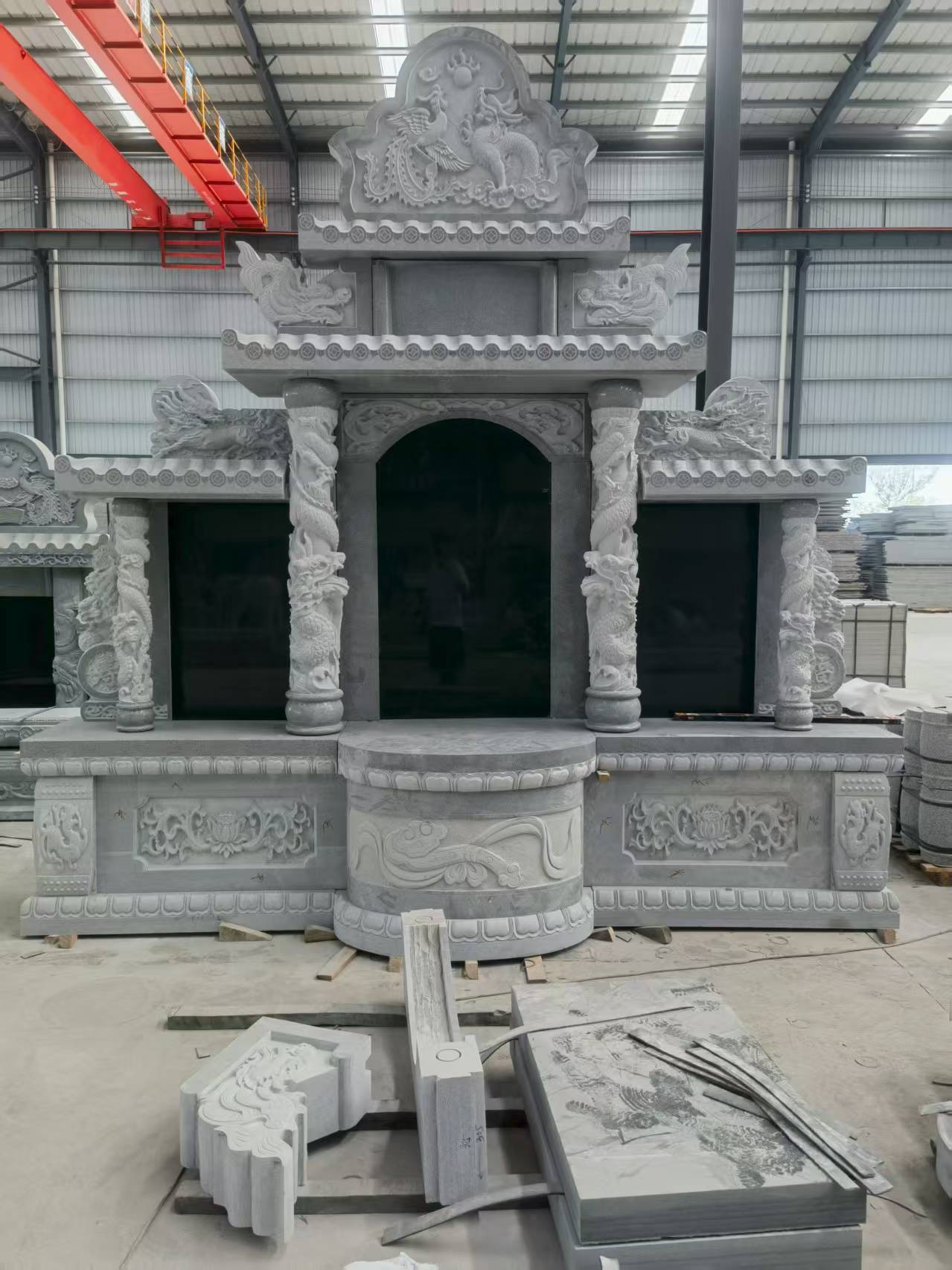 宿州 芝麻灰高档墓碑，土墓，可定制