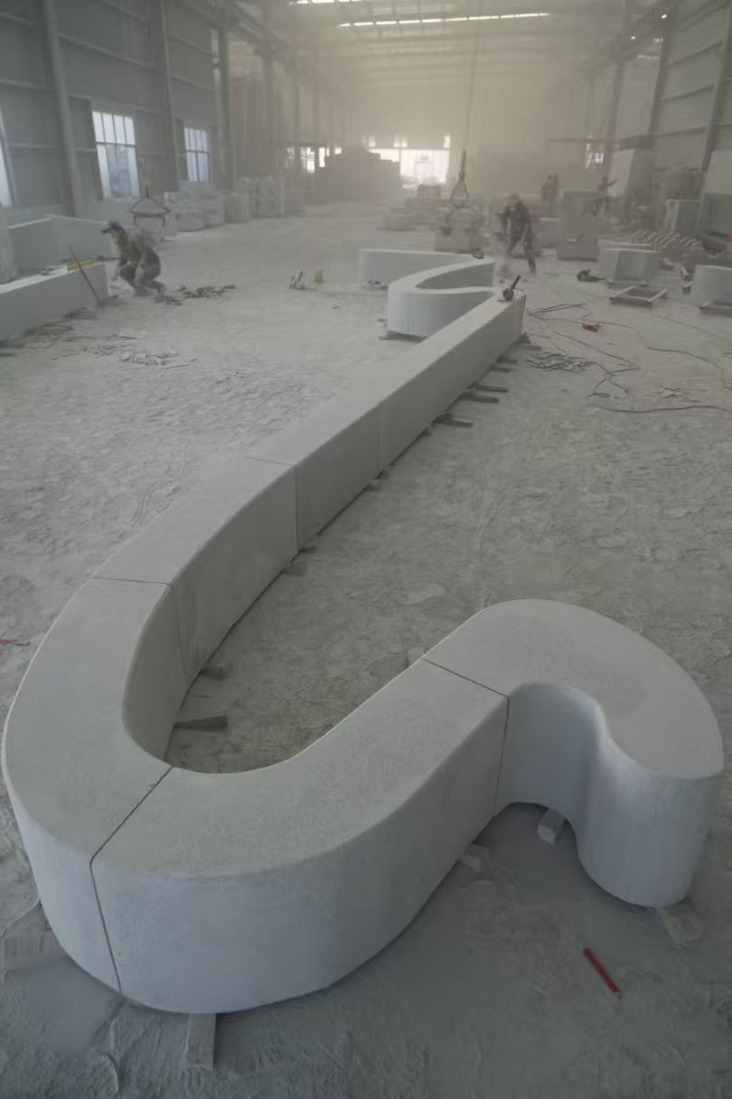 宿州 花岗岩整石坐凳拼装