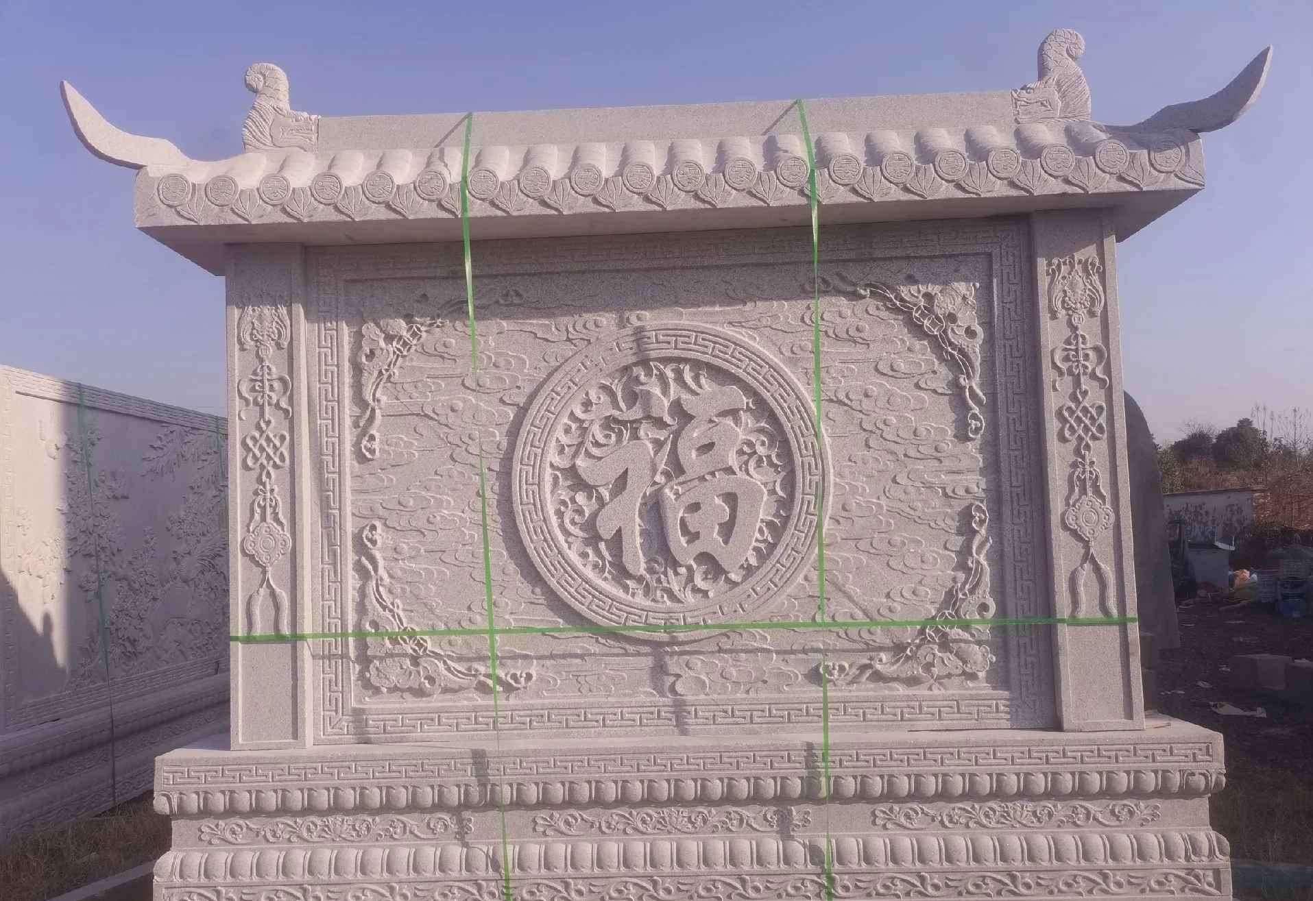 宿州 芝麻白花岗岩屏风，照壁，影壁